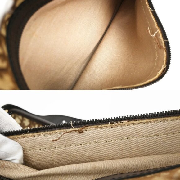 CHRISTIAN DIOR Logo Trotter Pattern Shoulder Bag Canvas Leather BN GHW 70YH476 - Picture 10 of 12